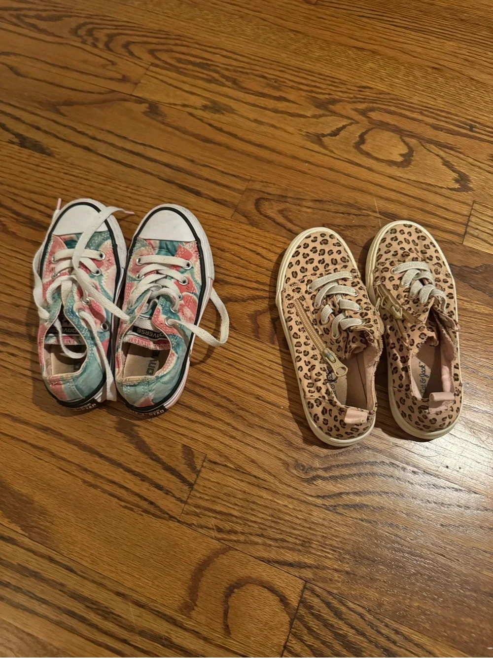 Kids sneakers - watermelon and leopard print
